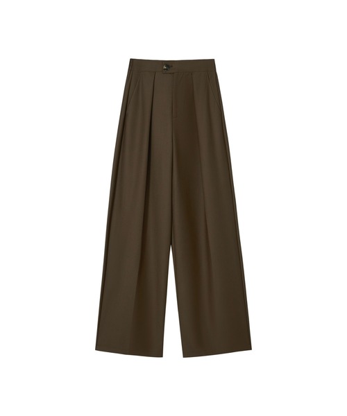 tageechita（タジチタ）の「【tageechita】ハイブリッドウエスト ドレープスラックス（スラックス・レディース・ブラウン/ブラック・L/S/M）」の7枚目の写真