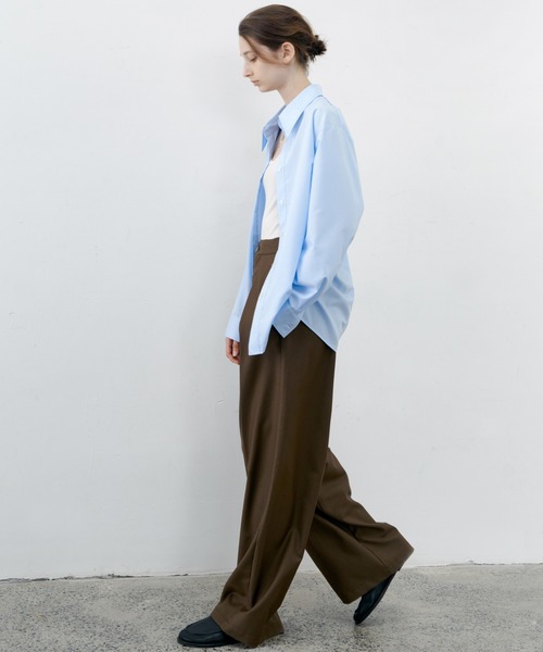 tageechita（タジチタ）の「【tageechita】ハイブリッドウエスト ドレープスラックス（スラックス・レディース・ブラウン/ブラック・L/S/M）」の21枚目の写真