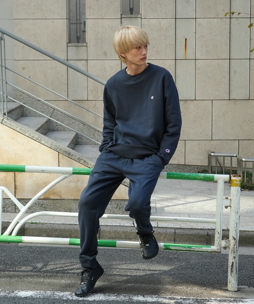 Champion(チャンピオン)の「【CHAMPION/チャンピオン】裏起毛 スウェットパンツ C3-Y224 USAコットン リサイクルポリエステル サスティナブル テーパードシルエット(スウェットパンツ・メンズ・杢グレー/ブラック/ネイビー/オフホワイト・MEDIUM/LARGE/X-LARGE/XX-LARGE)」の22枚目の写真