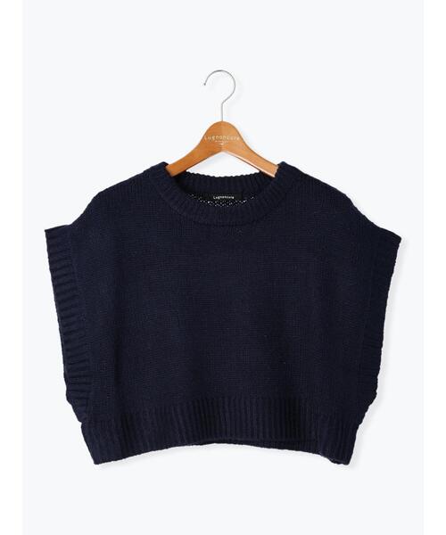 Lugnoncure（ルノンキュール）の「後ろ畦編み短丈ベスト（ベスト・レディース・オフホワイト/ネイビー/ブラウン・F）」の15枚目の写真