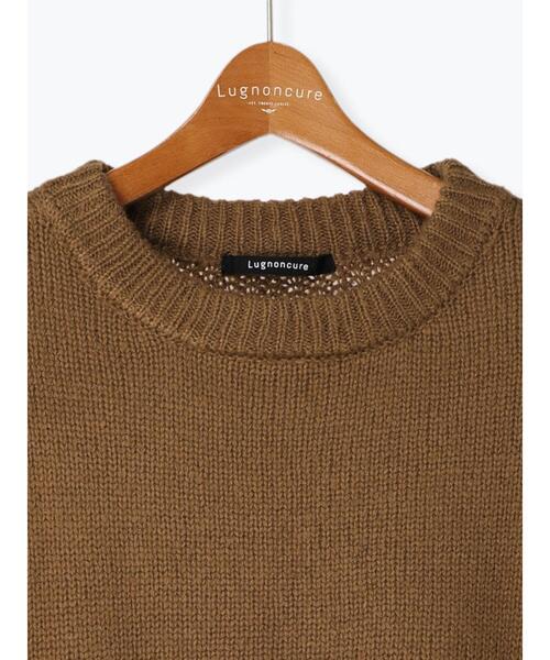 Lugnoncure（ルノンキュール）の「後ろ畦編み短丈ベスト（ベスト・レディース・オフホワイト/ネイビー/ブラウン・F）」の18枚目の写真