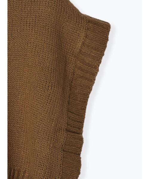 Lugnoncure（ルノンキュール）の「後ろ畦編み短丈ベスト（ベスト・レディース・オフホワイト/ネイビー/ブラウン・F）」の19枚目の写真