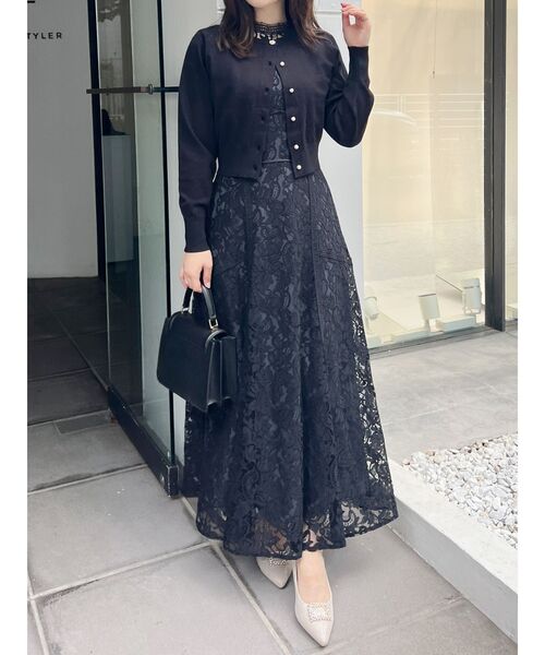 MERCURYDUO（マーキュリーデュオ）の「ビジューボタンニットカーディガン（カーディガン/ボレロ・レディース・ベージュ/ブラック/ネイビー/ピンク/ラベンダー/ライトブルー/オフホワイト・FREE）」の12枚目の写真