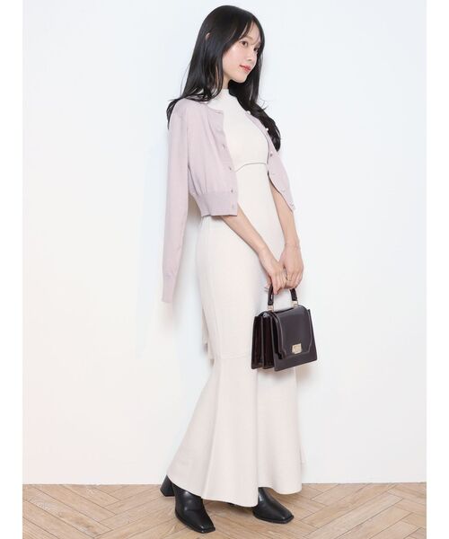 MERCURYDUO（マーキュリーデュオ）の「ビジューボタンニットカーディガン（カーディガン/ボレロ・レディース・ベージュ/ブラック/ネイビー/ピンク/ラベンダー/ライトブルー/オフホワイト・FREE）」の16枚目の写真