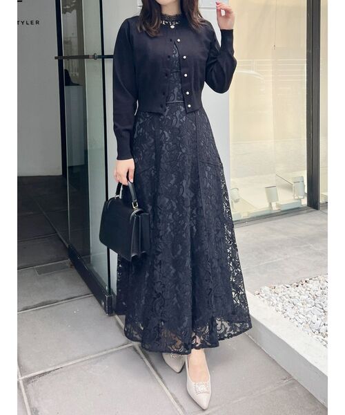 MERCURYDUO（マーキュリーデュオ）の「ビジューボタンニットカーディガン（カーディガン/ボレロ・レディース・ベージュ/ブラック/ネイビー/ピンク/ラベンダー/ライトブルー/オフホワイト・FREE）」の22枚目の写真