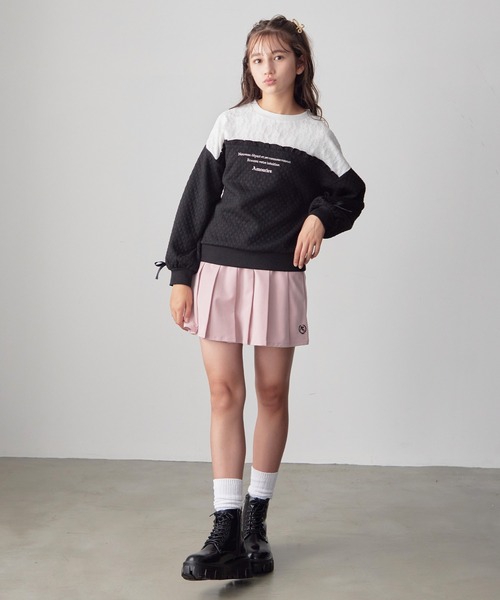 Amourire girl(アムリールガール)の「プリーツスカパン(130cm~150cm)(その他パンツ・キッズ・ブラック/グレー/ベージュ/ピンク・140cm/150cm/130cm)」の13枚目の写真