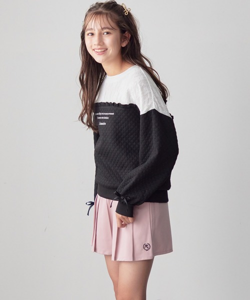 Amourire girl(アムリールガール)の「プリーツスカパン(130cm~150cm)(その他パンツ・キッズ・ブラック/グレー/ベージュ/ピンク・140cm/150cm/130cm)」の14枚目の写真