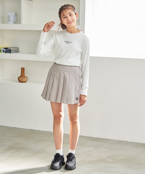 Amourire girl(アムリールガール)の「プリーツスカパン(130cm~150cm)(その他パンツ・キッズ・ブラック/グレー/ベージュ/ピンク・140cm/150cm/130cm)」の8枚目の写真