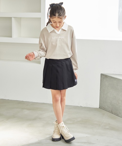 Amourire girl(アムリールガール)の「プリーツスカパン(130cm~150cm)(その他パンツ・キッズ・ブラック/グレー/ベージュ/ピンク・140cm/150cm/130cm)」の6枚目の写真