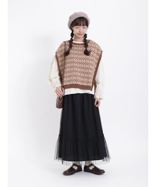 Samansa Mos2(サマンサ モスモス)の「3WAYチュールスカート(スカート・レディース・キナリ/グレー/ブラック/ネイビー・F)」の18枚目の写真