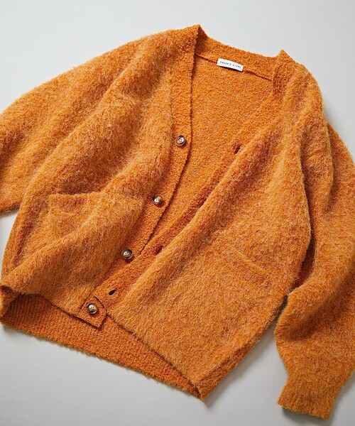 FREAK'S STORE(フリークスストア)の「FREAK’S STORE/フリークスストア リラックスフィット シャギーニットカーディガン(カーディガン/ボレロ・メンズ・オレンジ/ブラック/ベージュ/ブラウン/グリーン・LARGE/MEDIUM/SMALL)」の9枚目の写真