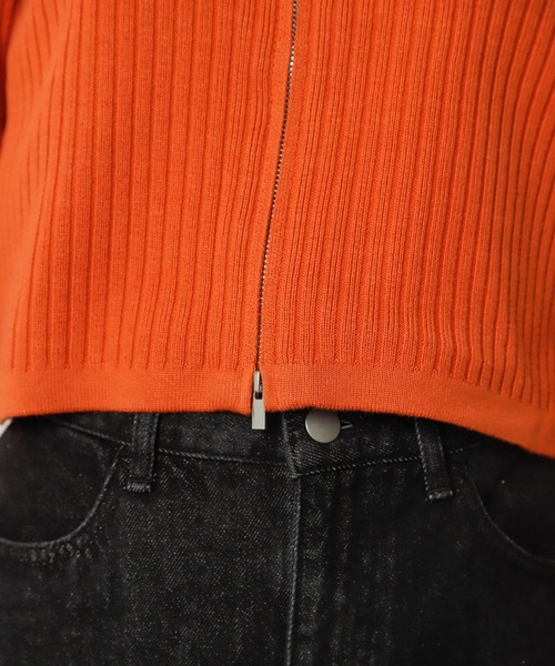 SENSE OF PLACE by URBAN RESEARCH（センスオブプレイスバイアーバンリサーチ）の「フレアスリーブジップセーター（ニット/セーター・レディース・オレンジ/ブラック系その他/アイボリー/ブラック・ONE）」の16枚目の写真