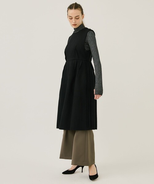 BELPER（ベルパー）の「【BELPER/ベルパー】MELTON DRESS/メルトンドレス（ワンピース・レディース・ブラック・FREE）」の2枚目の写真