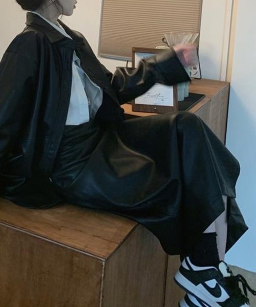 Chaco closet（チャコ クローゼット）の「ヴィンテージライク シャツジャケット/ブルゾン（ブルゾン・レディース・ブラック/ブラウン・FREE）」の19枚目の写真