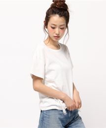 Ray BEAMS | Ray BEAMS / サイド フリンジ Tシャツ(Tシャツ/カットソー)