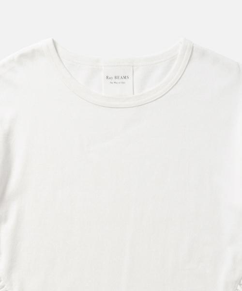 Ray BEAMS（レイビームス）の「Ray BEAMS / サイド フリンジ Tシャツ（Tシャツ/カットソー・レディース・オフホワイト/グレー/ブラック・ONE SIZE）」の7枚目の写真