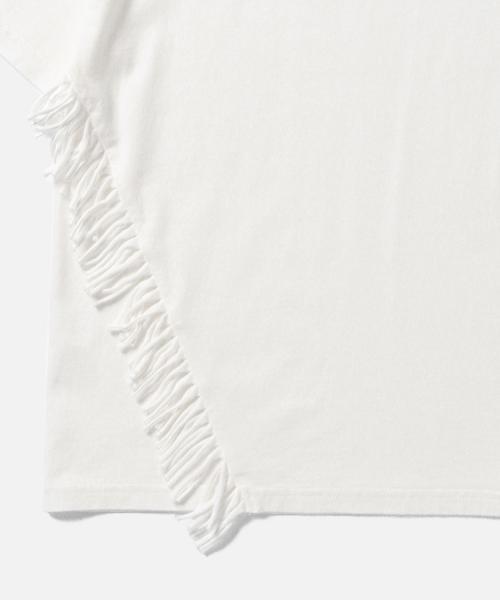 Ray BEAMS（レイビームス）の「Ray BEAMS / サイド フリンジ Tシャツ（Tシャツ/カットソー・レディース・オフホワイト/グレー/ブラック・ONE SIZE）」の9枚目の写真