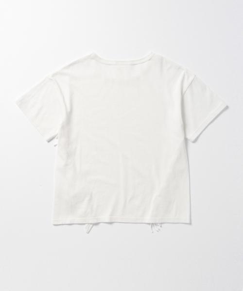Ray BEAMS（レイビームス）の「Ray BEAMS / サイド フリンジ Tシャツ（Tシャツ/カットソー・レディース・オフホワイト/グレー/ブラック・ONE SIZE）」の13枚目の写真