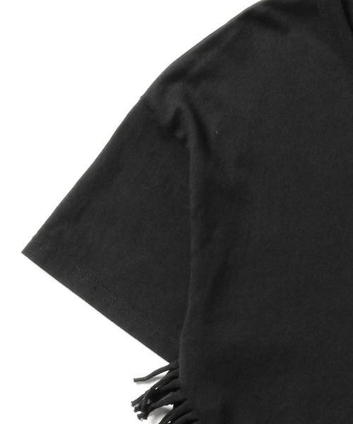 Ray BEAMS（レイビームス）の「Ray BEAMS / サイド フリンジ Tシャツ（Tシャツ/カットソー・レディース・オフホワイト/グレー/ブラック・ONE SIZE）」の10枚目の写真