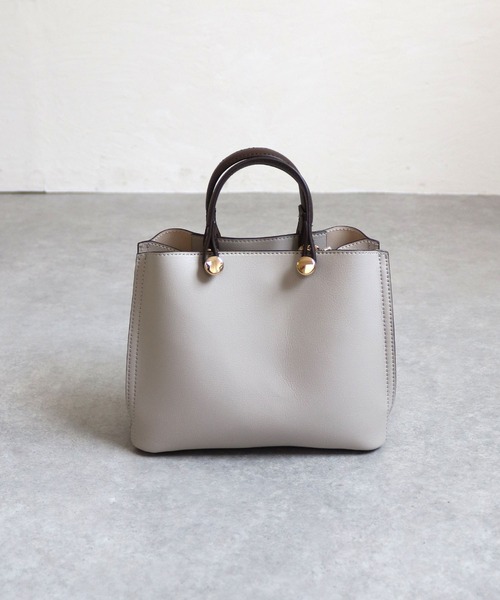 MIAN （ミアン）の「CLIVIA / ミニハンドバッグ（ハンドバッグ・レディース・グレー/アイボリー/ブラック/ライトイエロー/サックスブルー/ミント/モカ・FREE）」の20枚目の写真