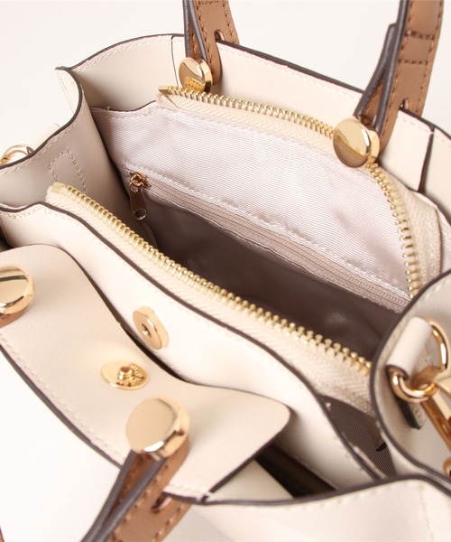 MIAN （ミアン）の「CLIVIA / ミニハンドバッグ（ハンドバッグ・レディース・グレー/アイボリー/ブラック/ライトイエロー/サックスブルー/ミント/モカ・FREE）」の18枚目の写真