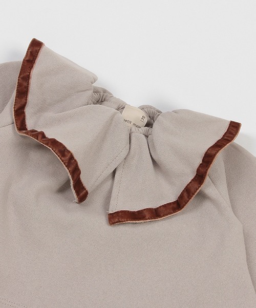 petit main(プティマイン)の「【リンク】フリル衿セットアップ(ベビー)(アンサンブル・キッズ・アイボリー/ライトベージュ/チャコール・80cm/70cm)」の7枚目の写真