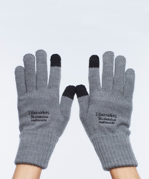 Liberaiders（リベレイダース）の「Liberaiders/リベレイダース LR E-TOUCH KNITTING GLOVE 手袋（手袋・メンズ・グレー/ブラック・ONE SIZE）」の13枚目の写真