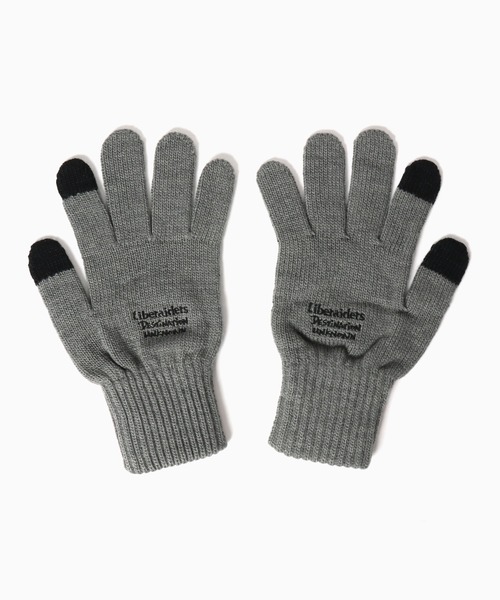Liberaiders（リベレイダース）の「Liberaiders/リベレイダース LR E-TOUCH KNITTING GLOVE 手袋（手袋・メンズ・グレー/ブラック・ONE SIZE）」の10枚目の写真