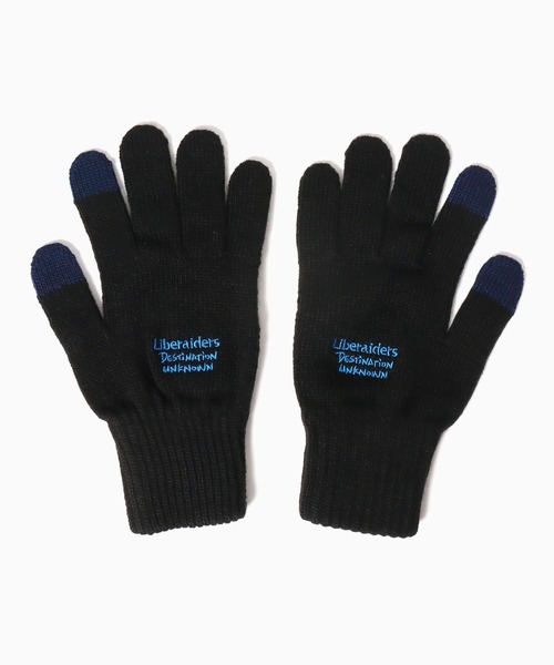 Liberaiders（リベレイダース）の「Liberaiders/リベレイダース LR E-TOUCH KNITTING GLOVE 手袋（手袋・メンズ・グレー/ブラック・ONE SIZE）」の7枚目の写真