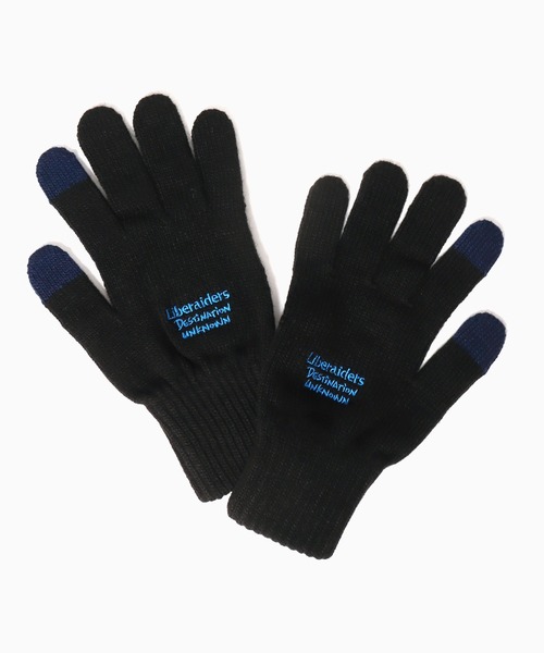 Liberaiders（リベレイダース）の「Liberaiders/リベレイダース LR E-TOUCH KNITTING GLOVE 手袋（手袋・メンズ・グレー/ブラック・ONE SIZE）」の8枚目の写真