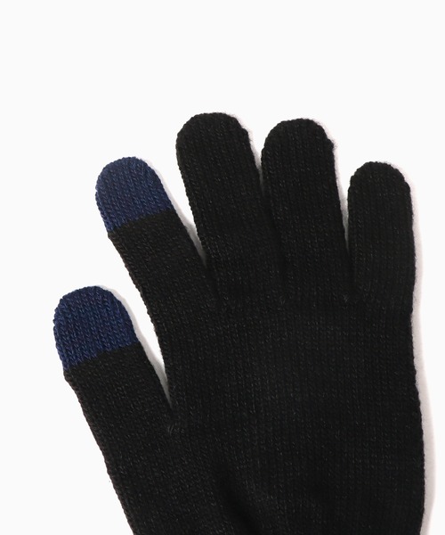 Liberaiders（リベレイダース）の「Liberaiders/リベレイダース LR E-TOUCH KNITTING GLOVE 手袋（手袋・メンズ・グレー/ブラック・ONE SIZE）」の3枚目の写真