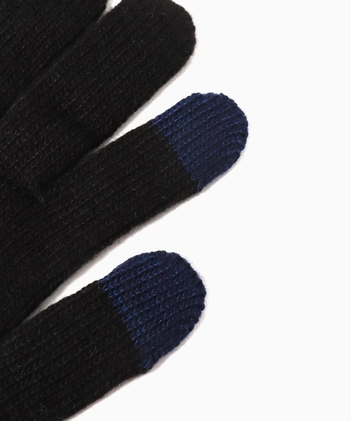 Liberaiders（リベレイダース）の「Liberaiders/リベレイダース LR E-TOUCH KNITTING GLOVE 手袋（手袋・メンズ・グレー/ブラック・ONE SIZE）」の4枚目の写真