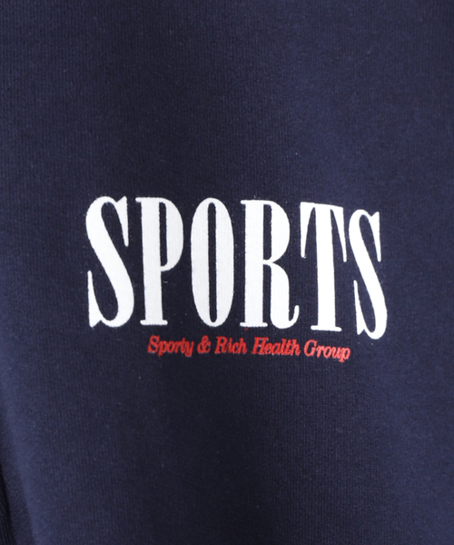 SPORTY&RICH（スポーティアンドリッチ）の「【SPORTY&RICH / スポーティアンドリッチ】SPORTS QUARTER ZIP（スウェット・メンズ・ネイビー・LARGE/SMALL/MEDIUM）」の9枚目の写真