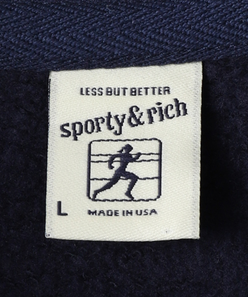 SPORTY&RICH（スポーティアンドリッチ）の「【SPORTY&RICH / スポーティアンドリッチ】SPORTS QUARTER ZIP（スウェット・メンズ・ネイビー・LARGE/SMALL/MEDIUM）」の12枚目の写真