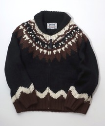 HOUSTON（ヒューストン）の「HOUSTON（ヒューストン）COWCHIN SWETER/求心柄カウチンセーター/ジップアップ（ニット/セーター）」