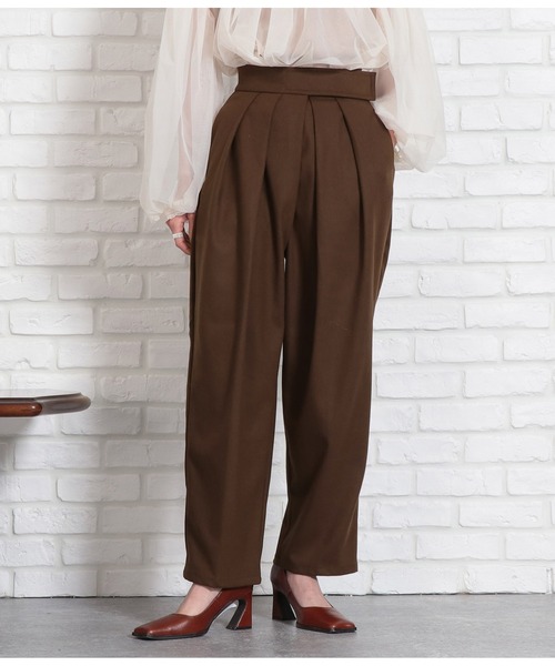 Settimissimo（セッティミッシモ）の「起毛ツイルベルクロタックパンツ（その他パンツ・レディース・ダークグレー/ブラウン・FREE）」の15枚目の写真