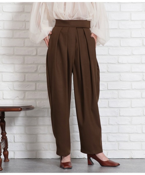 Settimissimo（セッティミッシモ）の「起毛ツイルベルクロタックパンツ（その他パンツ・レディース・ダークグレー/ブラウン・FREE）」の14枚目の写真