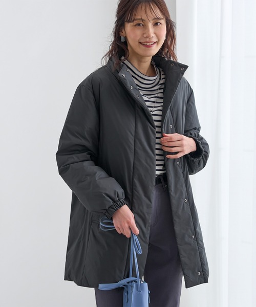 BELLUNA PLUS(ベルーナ)の「フレンチダウンノンステッチミドル丈コート(その他アウター・レディース・ブラック/カーキ/アイボリー・MEDIUM/LARGE/X-LARGE)」の4枚目の写真