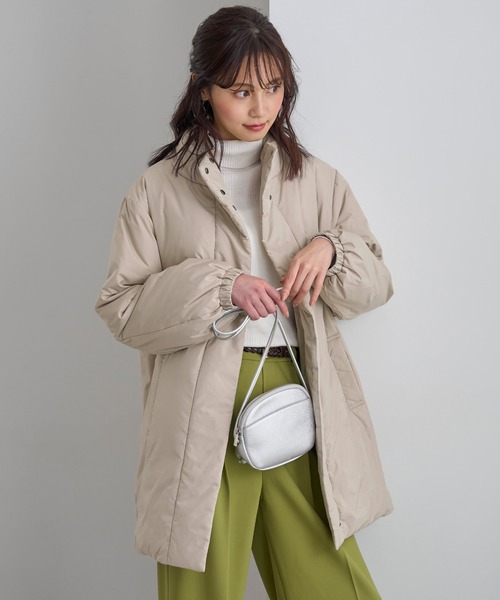 BELLUNA PLUS(ベルーナ)の「フレンチダウンノンステッチミドル丈コート(その他アウター・レディース・ブラック/カーキ/アイボリー・MEDIUM/LARGE/X-LARGE)」の10枚目の写真