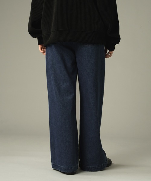 selle glant（セレグランテ）の「2TUCK WIDE DENIM PANTS/ 2タックワイドデニムパンツ（デニムパンツ・メンズ・ブラック/ブルー・LARGE/MEDIUM/SMALL）」の14枚目の写真