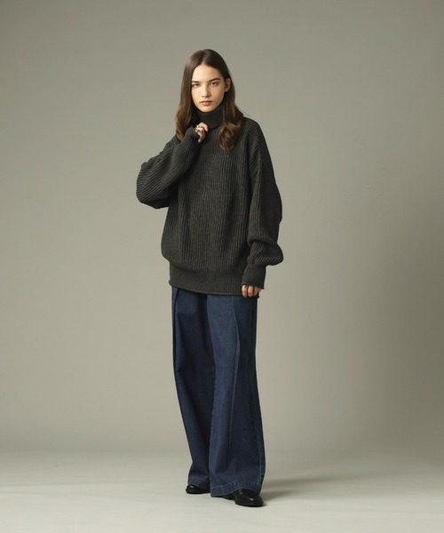 selle glant（セレグランテ）の「2TUCK WIDE DENIM PANTS/ 2タックワイドデニムパンツ（デニムパンツ・メンズ・ブラック/ブルー・LARGE/MEDIUM/SMALL）」の15枚目の写真