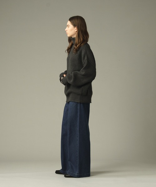 selle glant（セレグランテ）の「2TUCK WIDE DENIM PANTS/ 2タックワイドデニムパンツ（デニムパンツ・メンズ・ブラック/ブルー・LARGE/MEDIUM/SMALL）」の16枚目の写真