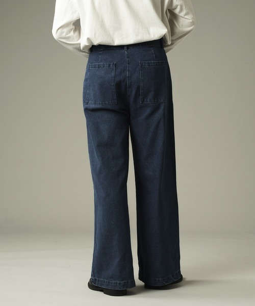 selle glant（セレグランテ）の「2TUCK WIDE DENIM PANTS/ 2タックワイドデニムパンツ（デニムパンツ・メンズ・ブラック/ブルー・LARGE/MEDIUM/SMALL）」の22枚目の写真