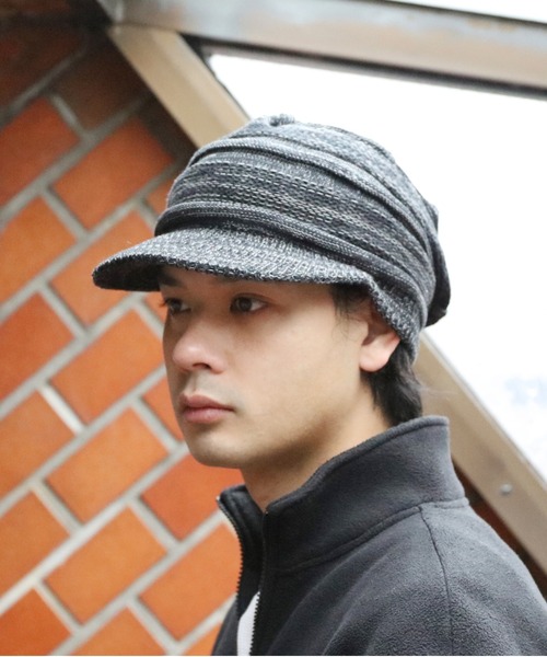 ８(eight)（エイト）の「バイザーニット（ニットキャップ/ビーニー・メンズ・ブラック×グレー/ブラウン系その他/ブラック・FREE）」の3枚目の写真
