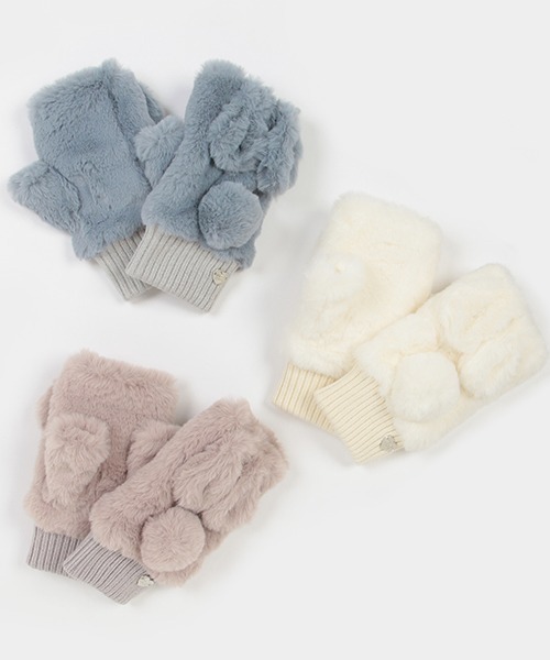 【希少】フランシュリッペ ★ ふわふわ うさぎ 手袋 セール】ふわふわうさぎグローブ（手袋）｜mezzo piano Junior