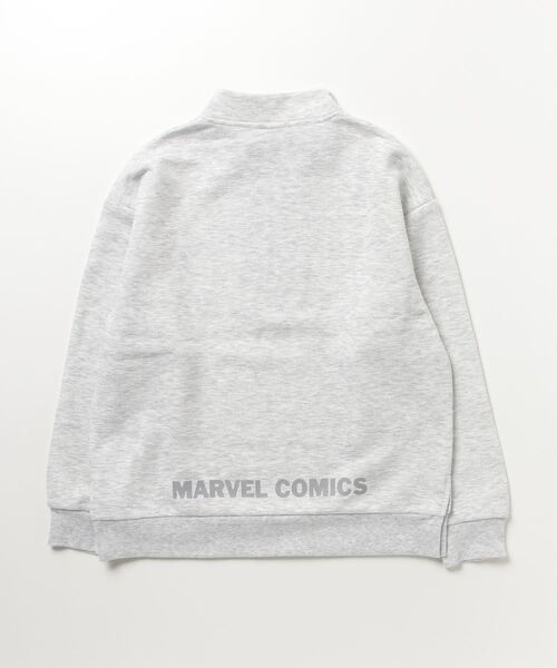 MARVEL（マーベル）の「マーベル MARVEL スウェット裏起毛ハーフジップ（スウェット・レディース・ブルー/グレー・S/XL/M/L）」の3枚目の写真