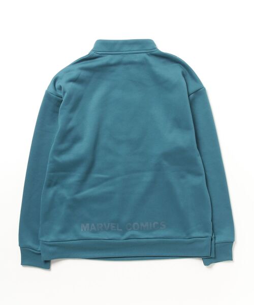 MARVEL（マーベル）の「マーベル MARVEL スウェット裏起毛ハーフジップ（スウェット・レディース・ブルー/グレー・S/XL/M/L）」の4枚目の写真