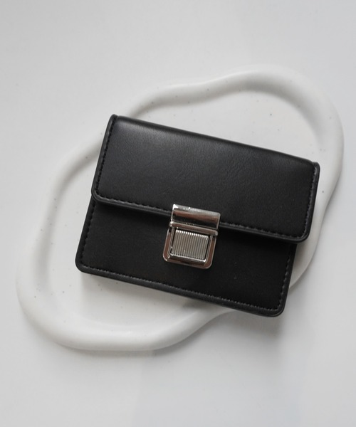 Port（ポート）の「プッシュ ロック スクエア ミニ ウォレット / コンパクト カードケース #_（カードケース・レディース・グリーン/イエロー/パープル/ライトブルー/ホワイト/ブラック・FREE）」の2枚目の写真