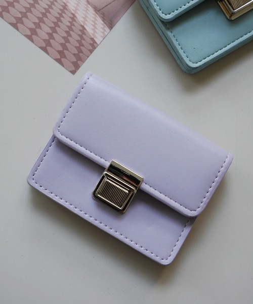 Port（ポート）の「プッシュ ロック スクエア ミニ ウォレット / コンパクト カードケース #_（カードケース・レディース・グリーン/イエロー/パープル/ライトブルー/ホワイト/ブラック・FREE）」の12枚目の写真