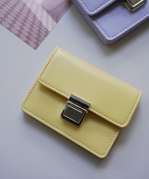 Port（ポート）の「プッシュ ロック スクエア ミニ ウォレット / コンパクト カードケース #_（カードケース・レディース・グリーン/イエロー/パープル/ライトブルー/ホワイト/ブラック・FREE）」の14枚目の写真